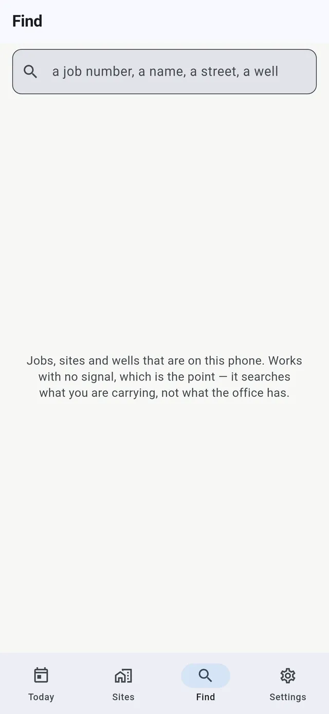 Find screen